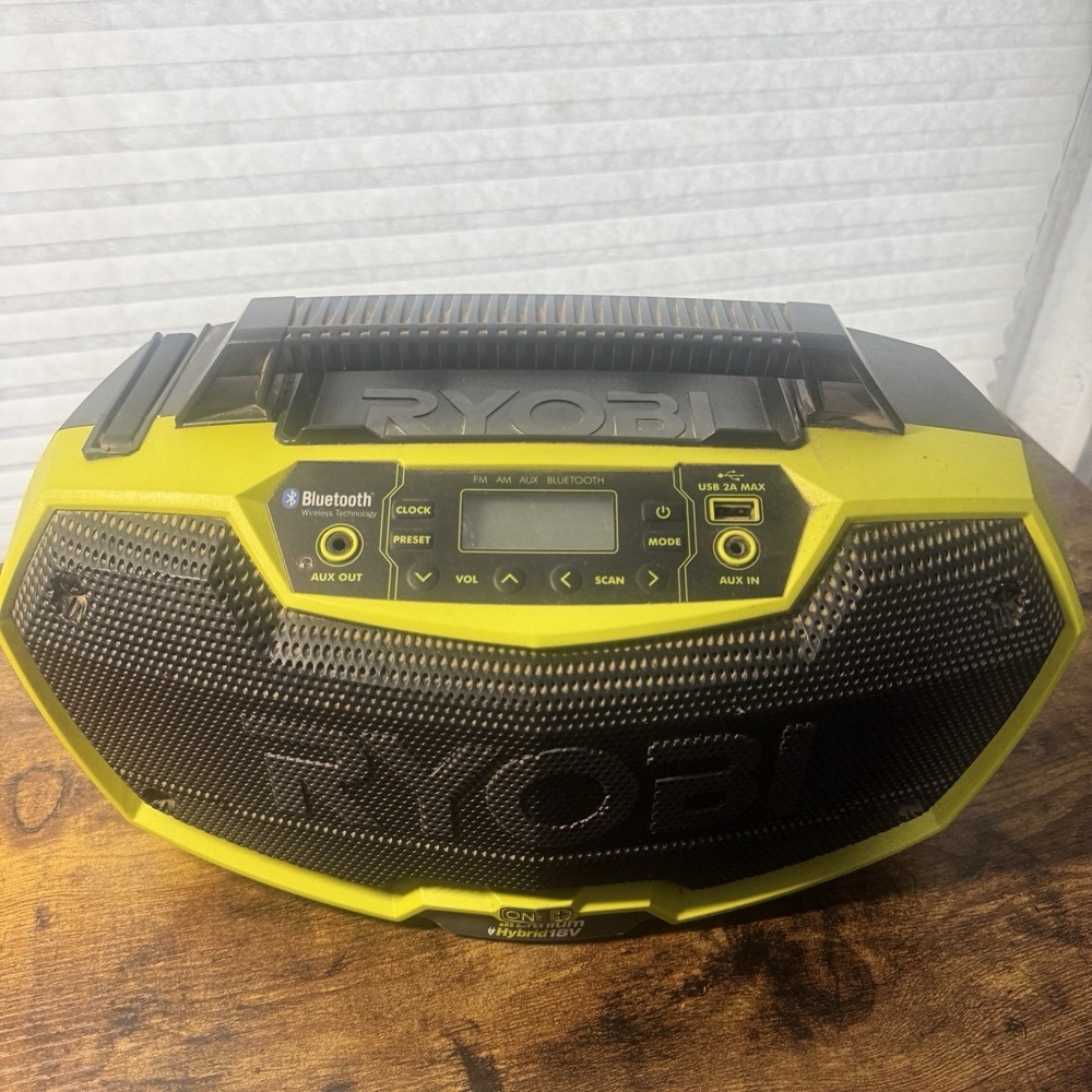Ryobi P746 Boombox Speaker Bluetooth Stereo Radio AM/FM Aux 18V *No Battery*